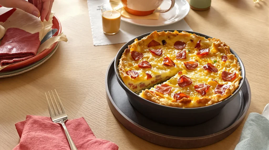 Cette quiche lorraine sans pâte fait fondre les calories sans altérer le goût de la recette traditionnelle