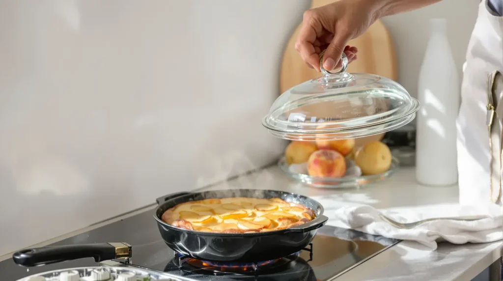 Ce gâteau aux pommes sans four va te sauver (cuit à la poêle en 10 min)
